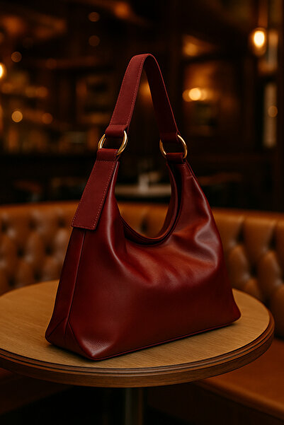 ESTUTE Lüks Suet Askılı Deri Salaş Omuz Çantas