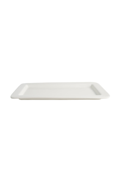 SQUALO Squalo - Elegant Rectangular Serving Dish (Porcelain) with a Contemporary Design - White 2x32.5x17.5 cm