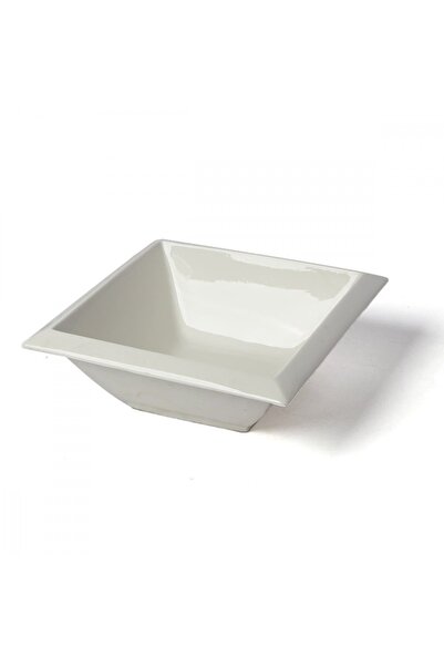 SQUALO Squalo - Square (Porcelain) Plate with an Elegant and Modern Design - White 23x23x8.3 cm