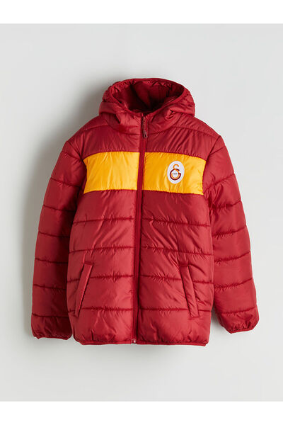 LC Waikiki Yeni Sezon Kapüşonlu Baskılı Erkek Çocuk Şişme Mont