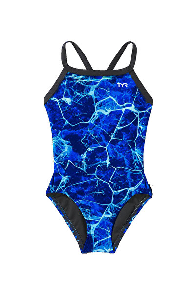 TYR Durafast Elite® DF Kız Çocuk Mayosu - Synapse (Mavi)
