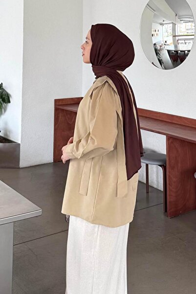 lamelif Πουκάμισο Τσετζέντζερ με λεπτομέρεια με επένδυση ώμου Μπεζ