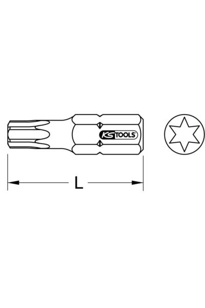 KS Tools Bit Torx T6, 1/4", 25mm