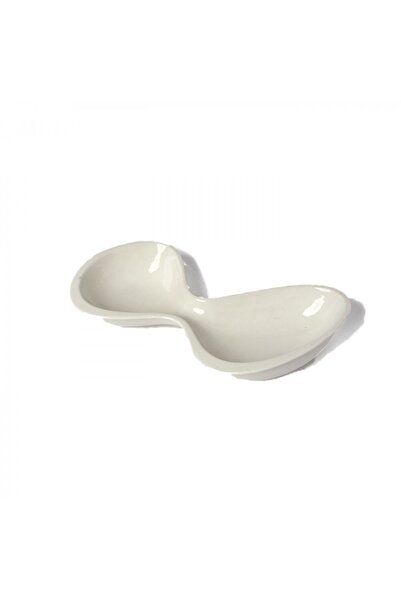 SQUALO Squalo - Elegant 2-Compartment Serving Dish (Porcelain) with Contemporary Design - White 5x30.5x17 cm
