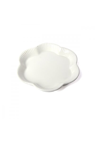 SQUALO Squalo - Elegant Flat Rose-Shaped Porcelain Serving Dish - White - 2.5x15x15 cm