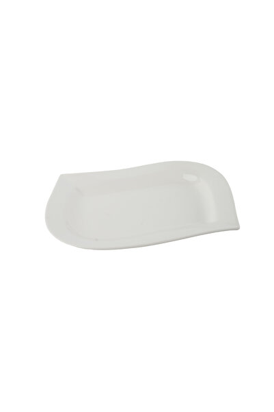 SQUALO Squalo - Elegant Porcelain Dish with Modern Design - White 4x35.5x25 cm