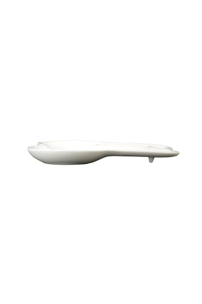 SQUALO Squalo - Elegant Flat Porcelain Dish, 5 Sections, White - 1.5x19x15 cm