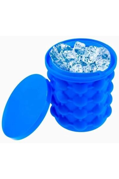 Hope ECVV Ice Cube Maker Genie Revolutionary Space Saving Ball Makers Bucket Party Drink Silicone Trays M
