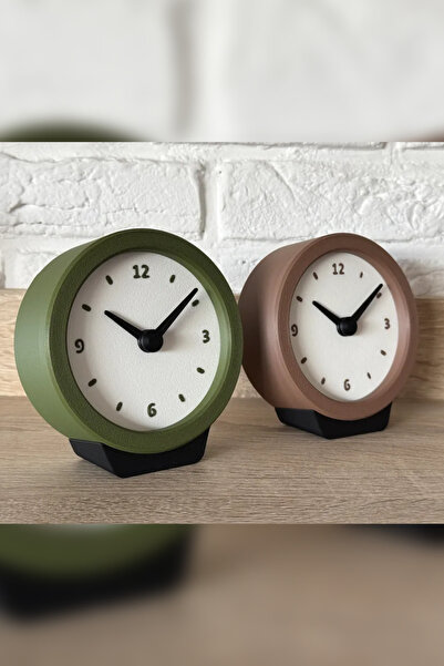 Genç 3D Masaüstü ve Raf Saati | Şık Dekoratif Saat Modeli