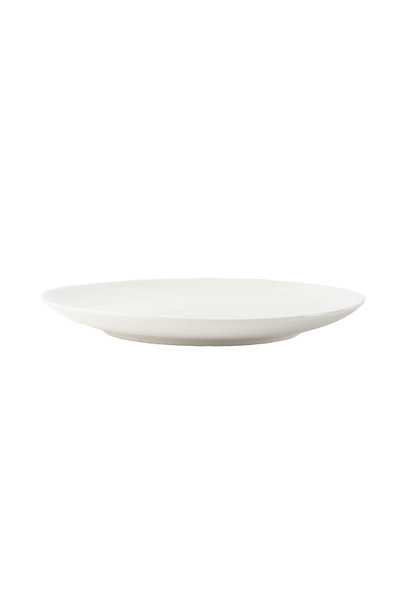 SQUALO Squalo - Round Serving Dish (Porcelain) with an Elegant and Contemporary Design - White 22.6X22.6X2.5 cm
