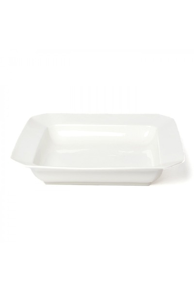 SQUALO Squalo - Elegant Square Serving Dish (Porcelain) with a Contemporary Design - White 5.5x31x31 cm