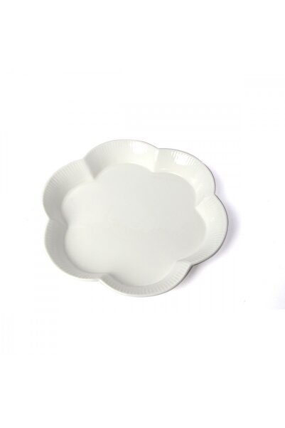 SQUALO Squalo - Elegant Flat Rose-Shaped Porcelain Serving Dish, White - 4x30x30 cm