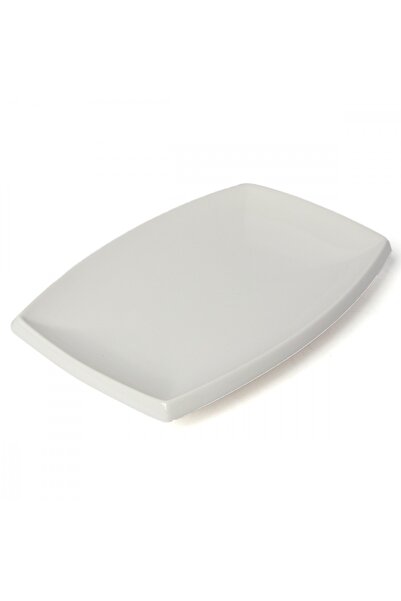SQUALO Squalo - Elegant oval porcelain plate with a contemporary design - White 4x30x21 cm