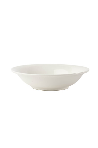 SQUALO Squalo - Deep Round Serving Dish (Porcelain) with an Elegant and Contemporary Design - White 14.5X14.5X3.5 cm