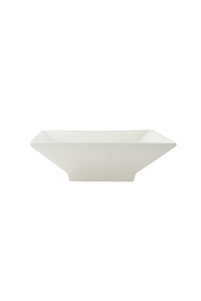 SQUALO Squalo - Elegant Square Serving Dish (Porcelain) with a Contemporary Design - White 7x21x21 cm