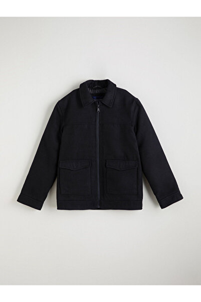 LC Waikiki Two Mt Shop Quality Lcw Kids Navy Blue Boys' Cashmere Coat