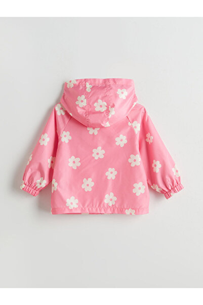 LC Waikiki Ροζ αδιάβροχο για κορίτσια με κουκούλα