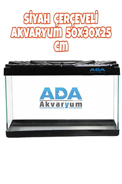 ADA AKVARYUM Siyah Plastik Çerçeveli Akvaryum 50x30x25 Cm