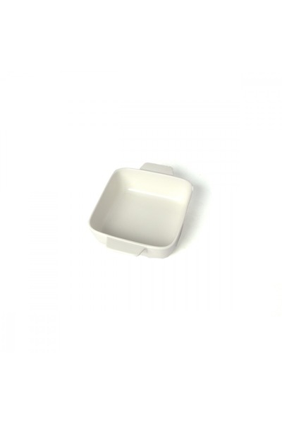 SQUALO Squalo - Square Porcelain Plate with White Handle - 6x22x16.5 cm