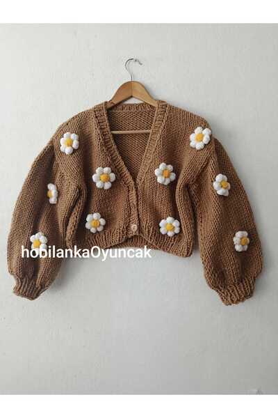 hobilanka Women's Rose Motif Cardigan