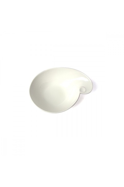 SQUALO Squalo - Elegant Snail-Shaped Porcelain Serving Dish, White - 8.5x25.5x19.5 cm