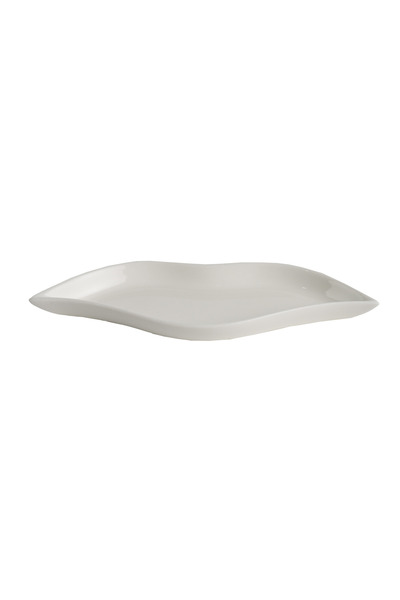 SQUALO Squalo - White Mustache Plate (Porcelain) - 1.5x18x6.5 cm