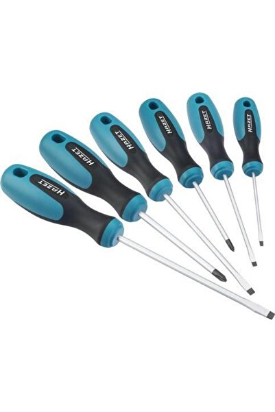 HAZET Set de 6 șurubelnițe HZ810/6, 4 cu profil drept, 1 cu profil PH1, 1 cu ...