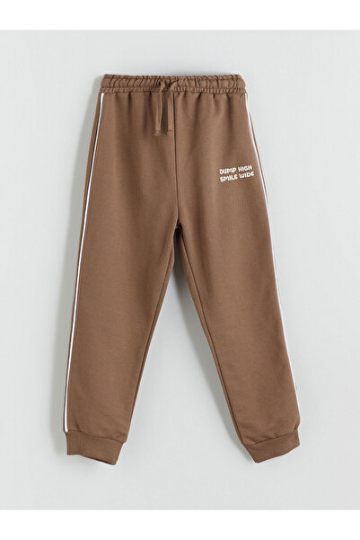 LC Waikiki Kahverengi Beli Lastikli Erkek Çocuk Eşofman Altı 2'li