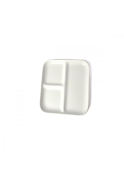 SQUALO Squalo - Elegant Rectangular Serving Dish (Porcelain) Divided into 3 Sections, White - 2.5x26x23 cm