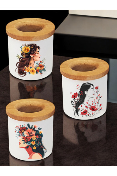 lili hediyelik Suport pentru stilouri de masă cu 3 compartimente cu imprimeu ...