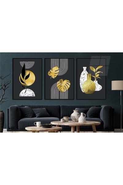 seninürünün Set de 3 picturi pe sticlă tematice de artă cu imprimare pe sticl...