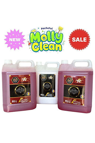 MOLLY CLEAN Pachet: 2 x 5 litri Detergent Baccarat Professional + 1 x 5 litri Baccarat Deluxe