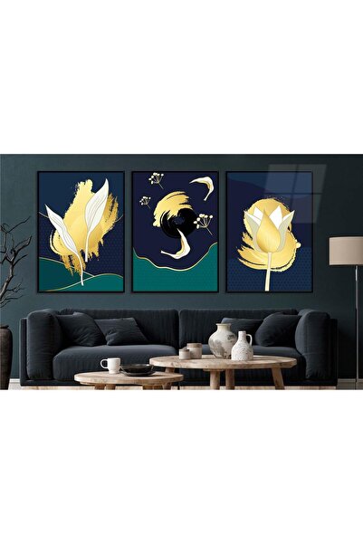 seninürünün Σετ 3 τεμαχίων με θέμα την τέχνη της εκτύπωσης σε πραγματικό γυαλ...