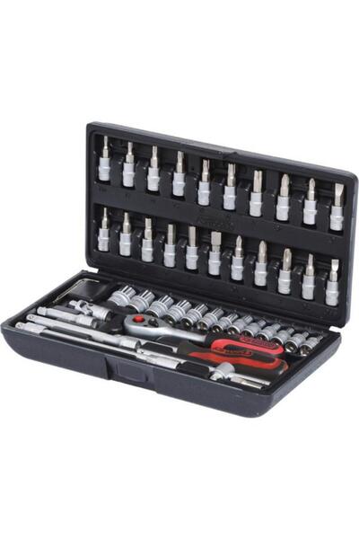 KS Tools 46-piece set 911.0646, with 1/4 inch square drive, includes sockets, wrenches