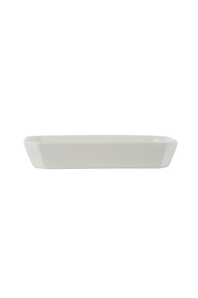 SQUALO Squalo - Elegant Rectangular Serving Dish (Porcelain) White - 3.5x19.5x10 cm