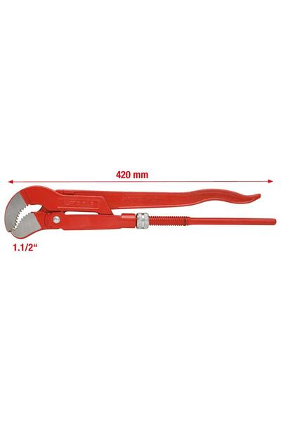 KS Tools Clește pentru Țevi Cotite, Unghi de 45°, Diametru 1.1/2"