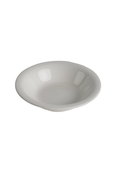 SQUALO Squalo - Deep Round Serving Dish (Porcelain) with an Elegant and Contemporary Design - White 9.5X9.5X2.5 cm
