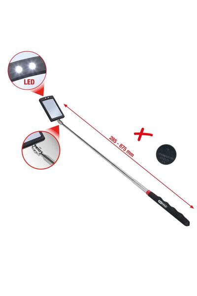 KS Tools Oglindă de inspecție flexibilă cu iluminare integrată