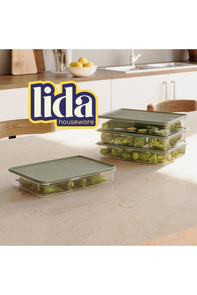 Lida Houseware 1100 ml Smart Plastic Storage Container – with Airtight Lid