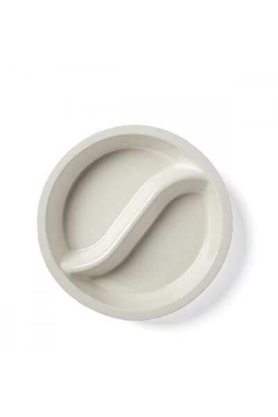 SQUALO Squalo - Round Serving Dish (Porcelain) with Two Sections in an Elegant and Modern Style, White - 8.3x43.3x43.3 cm