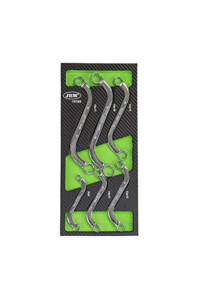 JBM Set of 6 S-shaped open-end wrenches, model 15160