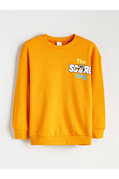 LC Waikiki Crew Neck Nostalgic Monkey Printed Boys' Sweatshirt