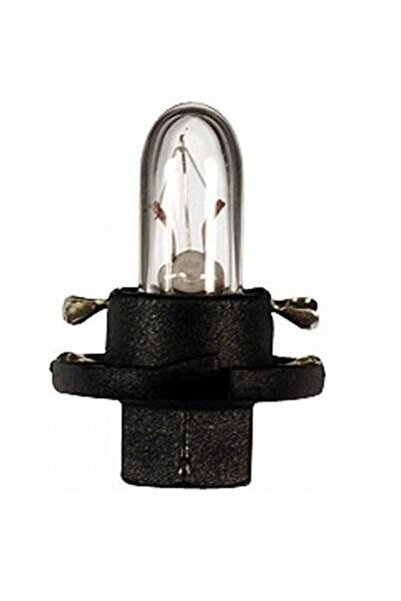 Hella Car dashboard light bulb with socket, 12V 1.2W B8.5d, black, Standard 8...
