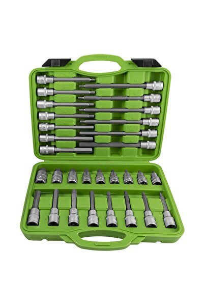 JBM Set de 30 Piese Capete Tubulare Hexagonale pentru Șuruburi, Dimensiune 1/...