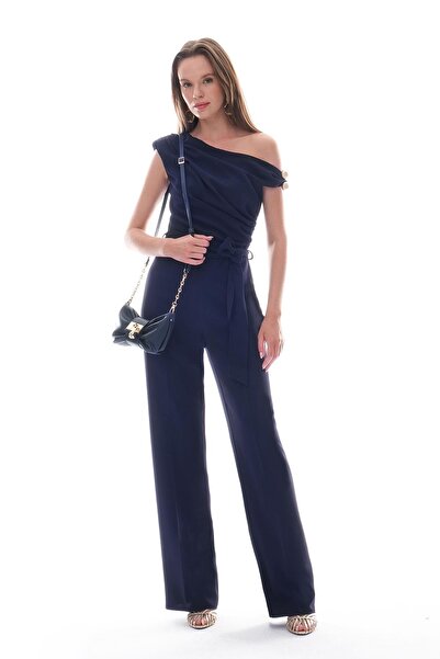 EXPLOSION Düşük Omuz Beli Kuşaklı Tulum