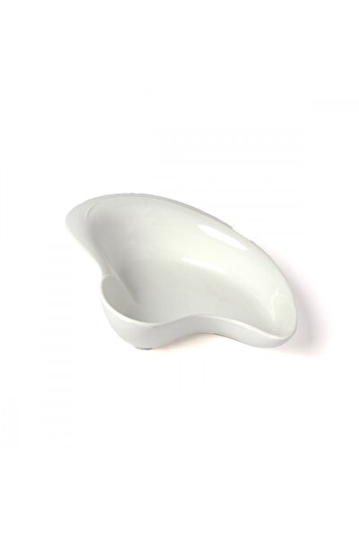 SQUALO Squalo - Crescent-shaped porcelain plate with an elegant and modern design - White 9x34x25.5 cm