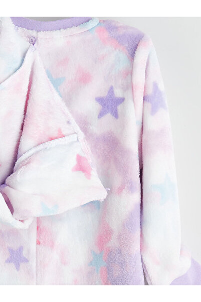 LC Waikiki Kapüşonlu Pelüş Kız Çocuk Uyku Tulumu