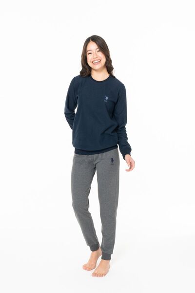 U.S. Polo Assn. 20125 Γυναικείο σετ πιτζάμες με μακρυμάνικο στρογγυλό λαιμό σ...