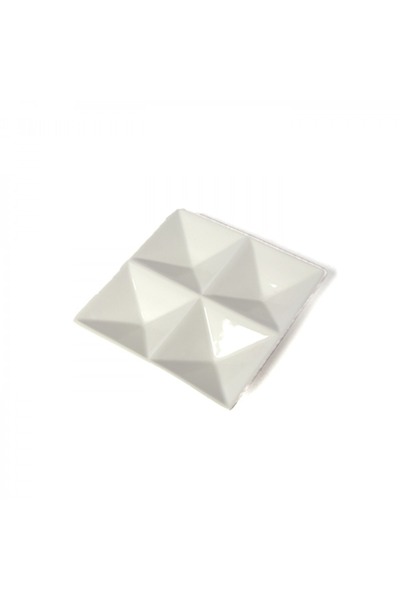 SQUALO Squalo - Elegant 4-Compartment Square Serving Dish (Porcelain) with Contemporary Design - White 3x16x16 cm