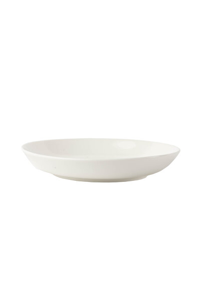 SQUALO Squalo - Round Serving Dish (Porcelain) with an Elegant and Contemporary Design - White 13.5X13.5X2.3 cm